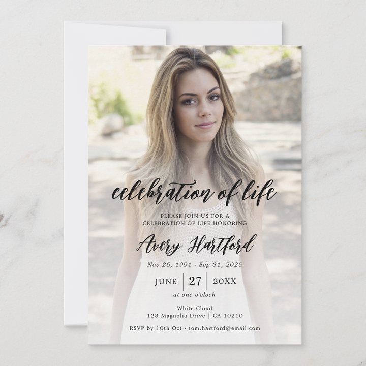 WHIMSICAL Celebration Of Life Invitation