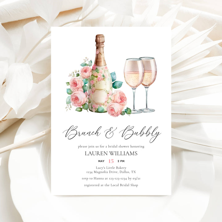 BRUNCH & BUBBLY Bridal Shower Invitation