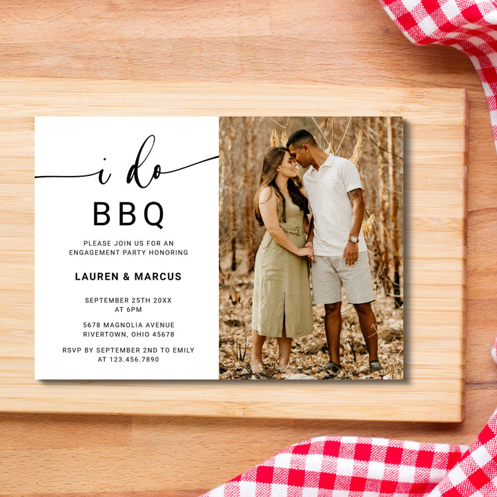 I DO BBQ Engagement Party Invitation