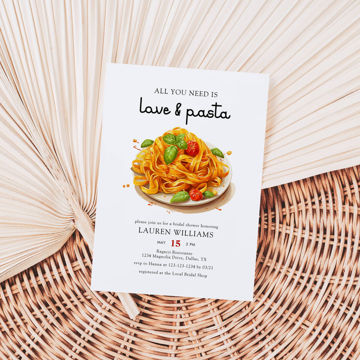 LOVE & PASTA Bridal Shower Invitation