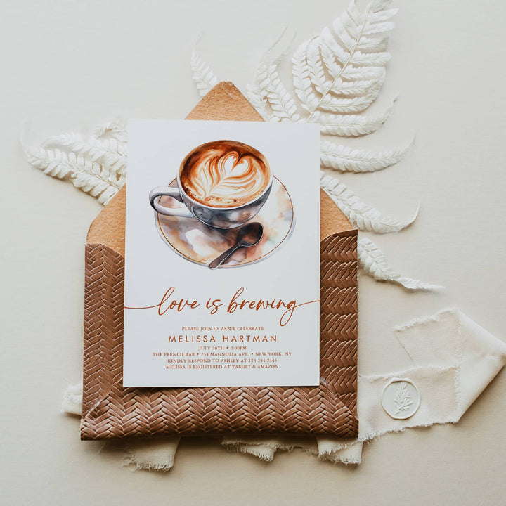 LOVE IS BREWING Bridal Shower Invitation