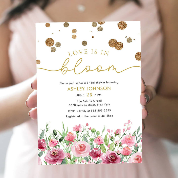 LOVE IS IN BLOOM Bridal Shower Invitation