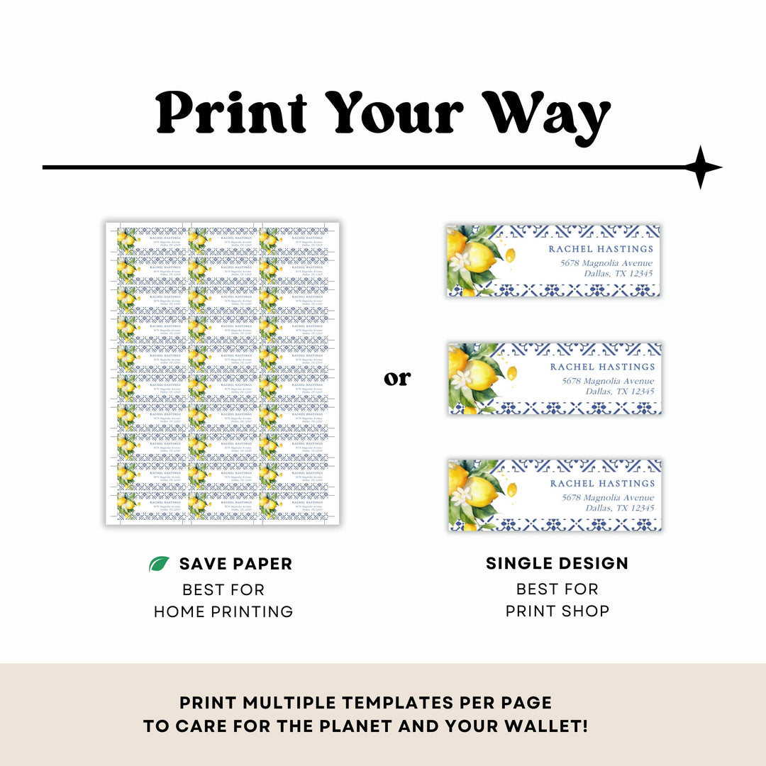 MAIN SQUEEZE Bridal Shower Return Address Labels