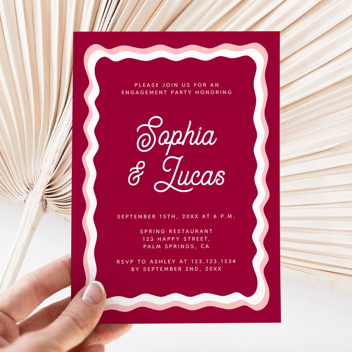 RETRO Engagement Party Invitation