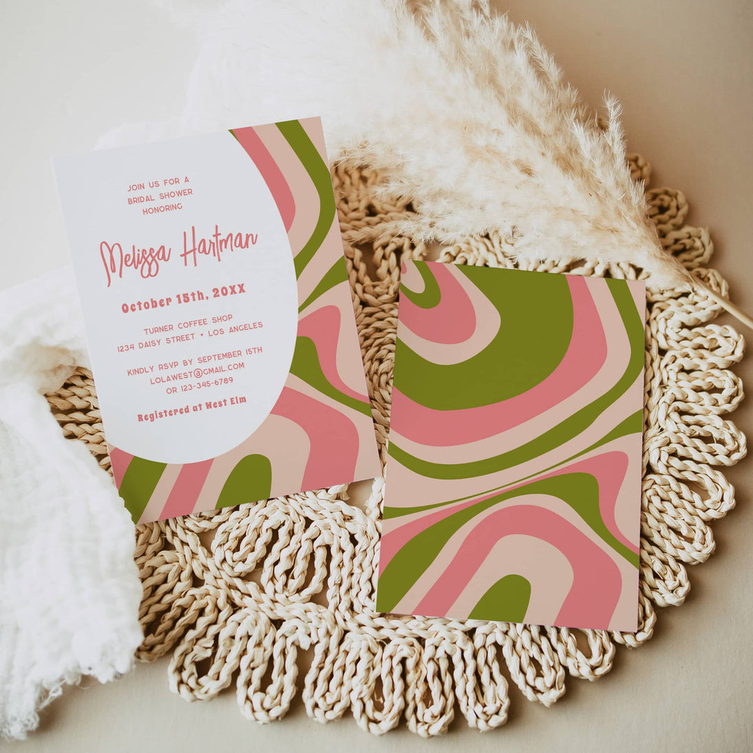 GROOVY Bridal Shower Invitation