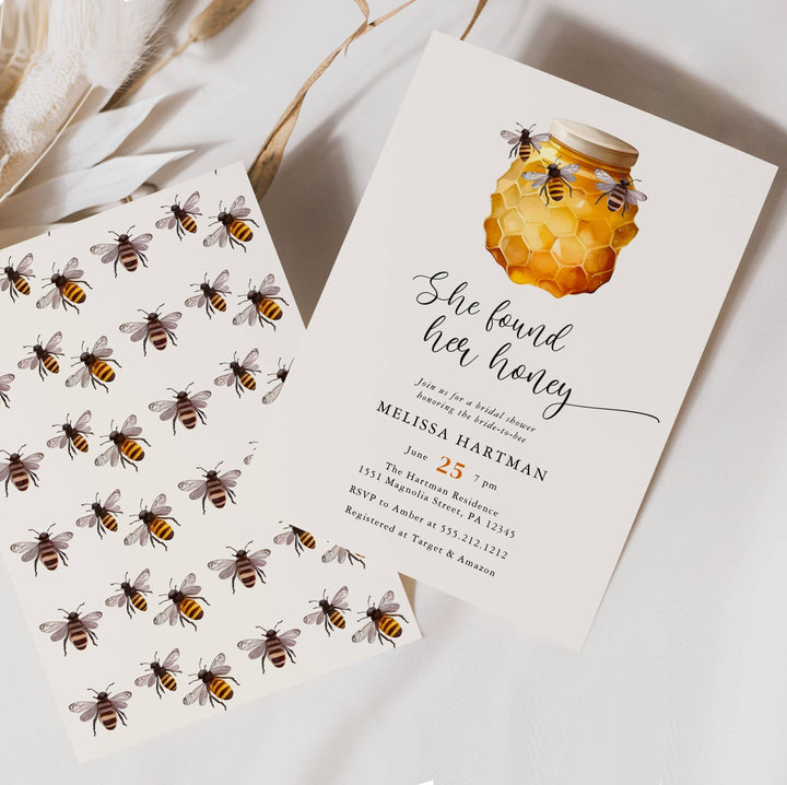 SHE FOUND HER HONEY Bridal Shower Invitation