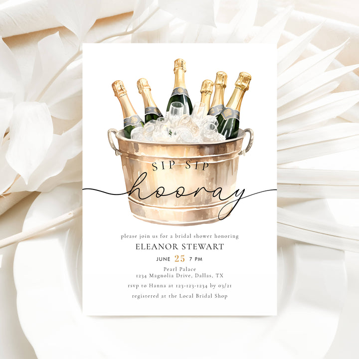 SIP SIP HOORAY Bridal Shower Invitation