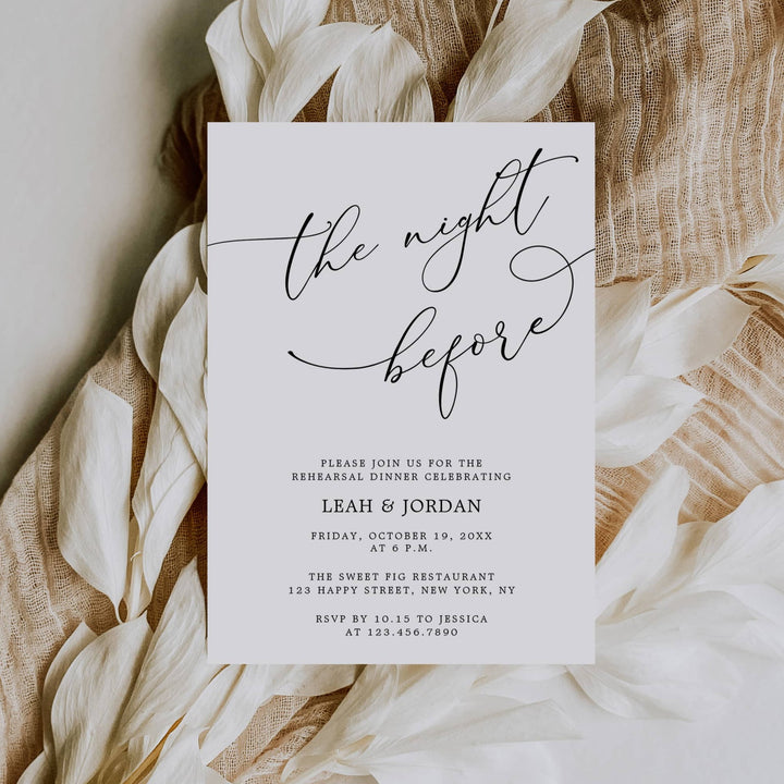 PLAYFUL SCRIPT Rehearsal Dinner Invitation