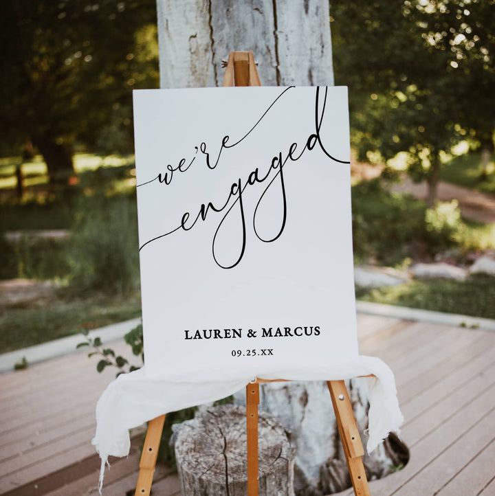 PLAYFUL SCRIPT Engagement Party Welcome Sign