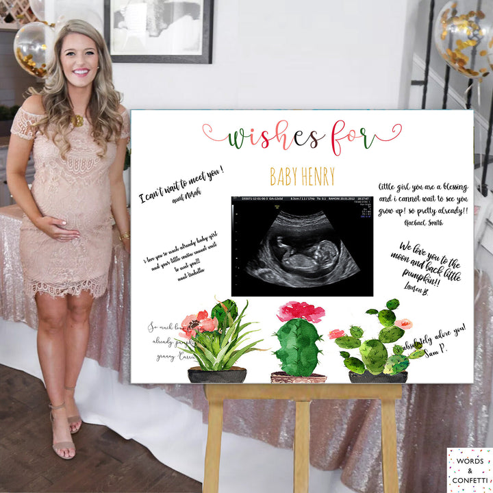 fiesta-baby-shower-guest-book-alternative-sonogram-words-and-confetti